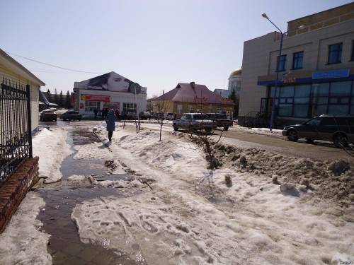 Весна в Мензелинске, 3 апреля 2013 год