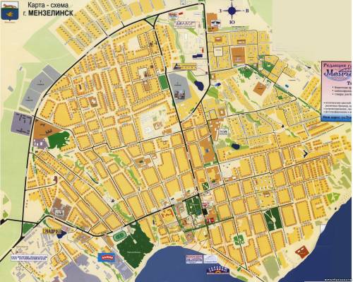 Карта-схема Мензелинск, Мензелинская карта